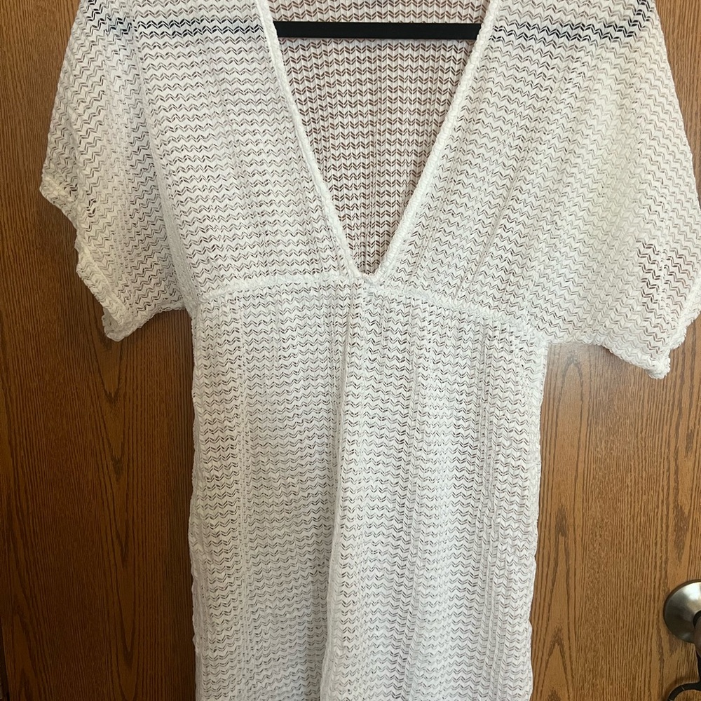 Jordan Taylor White Knit Swim Cover-Up